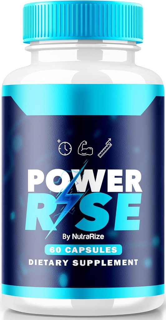 Power Rise for Men, Official PowerRise for Men Pills, All Natural Male Support for Peak Performance and Overall Health, Premium Power Riser En Capsulas Pastillas Review (60 Capsules)