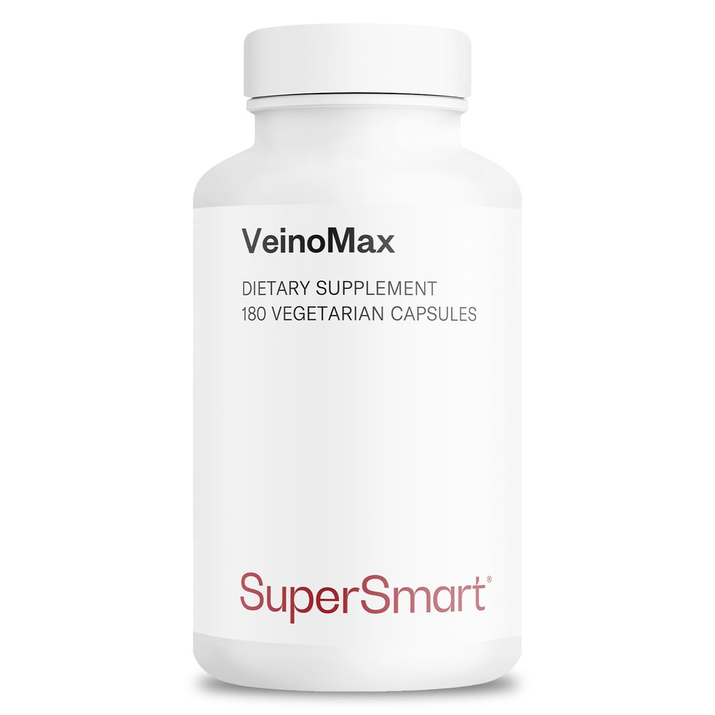 Supersmart - VeinoMax (Complejo avanzado) - con Diosmin, Hesperidin, Caballo Chestnut, Vitexin - Veins Suplemento Silencioso No GMO &amp; Gluten Gratis - 180 Vegetarian Capsules