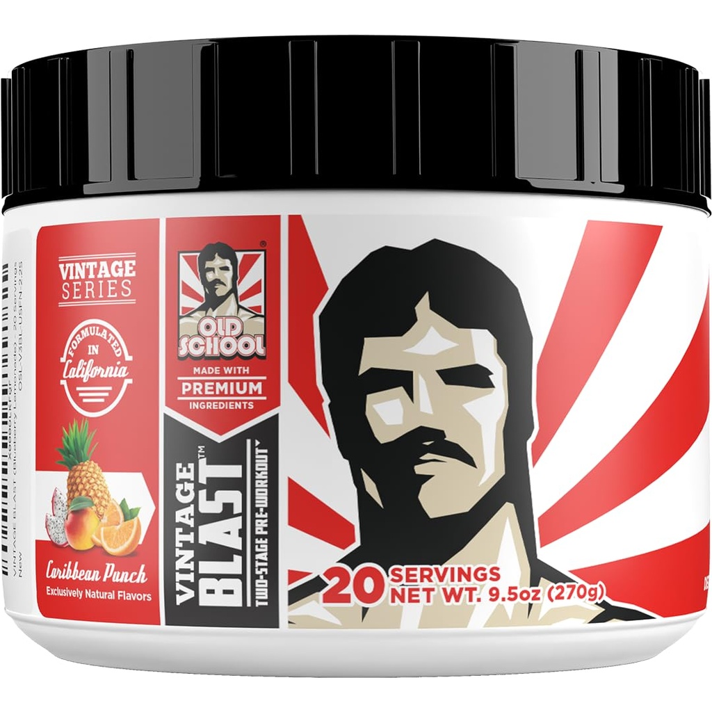 Antiguos Laboratorios Escolares Ultimate 2 Etapa Pre Workout para Energía Explosiva, Bombas Masivas & Focus - Preworkout para Hombres &amp; Mujeres - Natural Pre Workout Powder with Amino Acids, 250mg Caffeine, Caribbean Punch