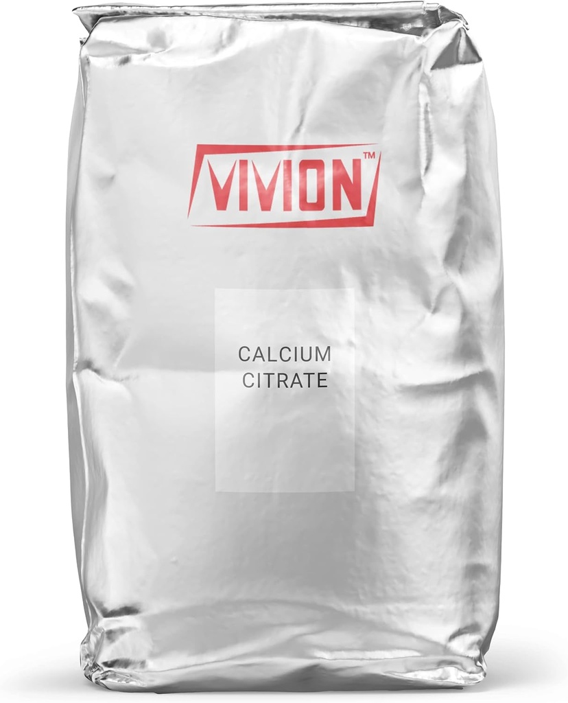 Calcio Citrate Powder - Bulk 25 kg (55 lb) - Suplemento Puro de Vitamina Ingrediente &amp; Antácido Natural - Anticaking Agent Tablet Capsule Excipient