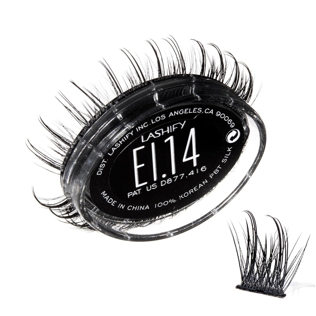 Lashify Extreme Ice 14mm Gossamer DIY Eyelash Extensiones Rellenar, el primer Ever Dual-Fibered Lash que cuenta con fibras gruesas y gruesas, Negro, fácil falsificación