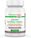 Suplemento de limpieza del primer cuerpo completo AM/PM - para la desintoxicación natural de las toxinas - Alivio completo del intestino y el estreñimiento - cápsula de salud digestiva - 20 cápsulas vegetales