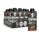 OWYN Pro Elite Vegan High Protein Shake, Chocolate, 32g Plant Based Protein, con fibra, prebióticos, Superfoods Greens, entrenamiento y recuperación, 0g Net Carbs, Zero Sugar, Keto (12 Pack)