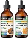 BIO KRAUTER Chaga Mushroom Tintura 4 Fl. Oz. & Cordyceps Mushroom Tincture 4 Fl. Oz.