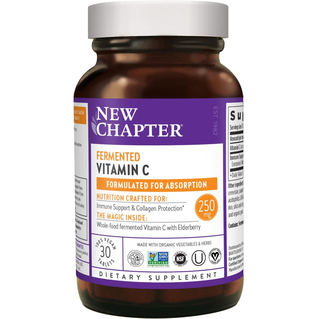 Nuevo Capítulo Vitamina fermentada c, 30 Cuenta