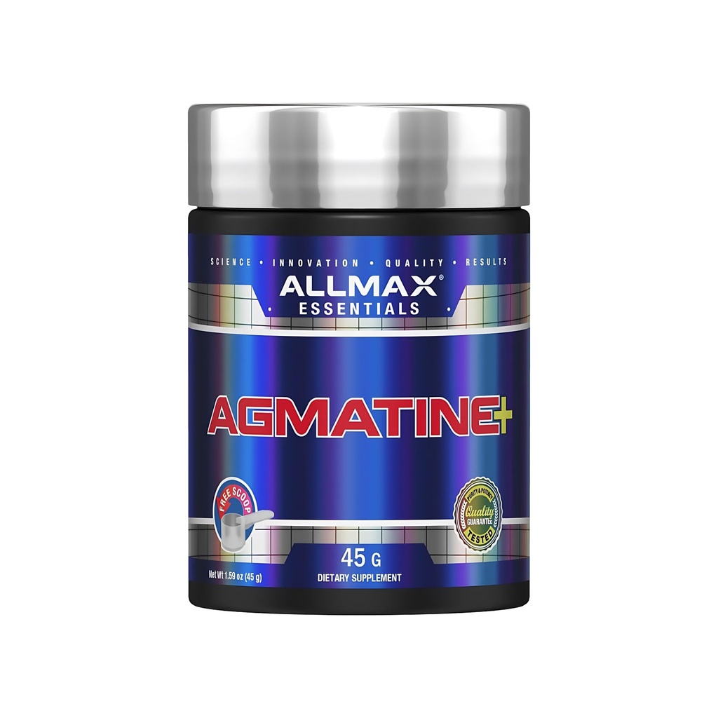 ALLMAX AGMATINE+ Powder, AgmaSure Agmatine Sulfate with Glycine, Unflavored Pre Workout Pump Supplement, 45 Servings