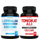 L Citrulline 3000mg Suplemento (240 Conde) L Arginina & Nitric Oxide Pills - Tongkat Ali Para Hombres 1200mg 200 a 1 Extracto - (120 Conde) Apoyo Fuerza,Drive &amp; Athletic Performance - Vegan &amp; USA Made