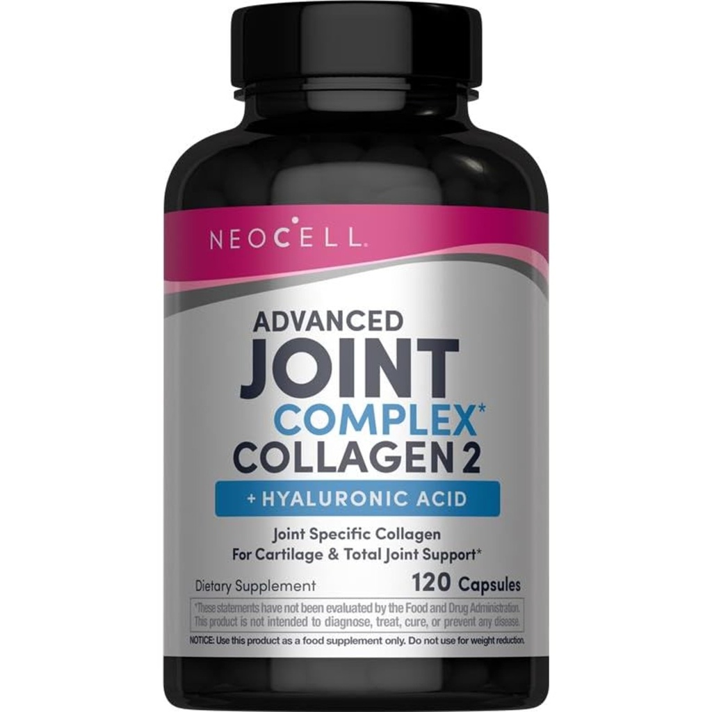 Suplemento Conjunto NeoCell Silencioso 120 Capsules Silencio Plus Ácido Hialurónico Silencioso Collagen Tipo II