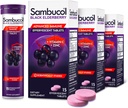 Sambucol Elderberry Tablets con vitamina C & Zinc - Suplemento de apoyo inmunitario, arándano negro con zync y vitamina C Tablas efervescentes, Altas Antioxidantes, Fizzies de bebida - 15 Tabletas