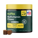 Wuffes 23-in-1 Suplemento multivitamínico para Hip " Conjunto, piel " y sistema inmunológico Soporte con Omega 3, hierro, zinc, vitamina C - Minerales " Vitaminas para perros mayores y cachorros - 30 cerdas blandas