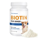 Biotina para perros, apoya la carne brillante y la piel sana, fortalece las uñas de perros, suplemento de polvo de biotina para la cama de perros, alivio de la piel seca para perros, 6 oz