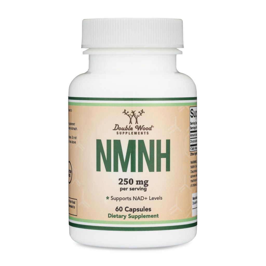 NMNH (NMN Supplement Alternative) Sólo Ingrediente estudiado clínico - Boosts NAD+ Niveles para Anti envejecimiento y regeneración celular por madera doble