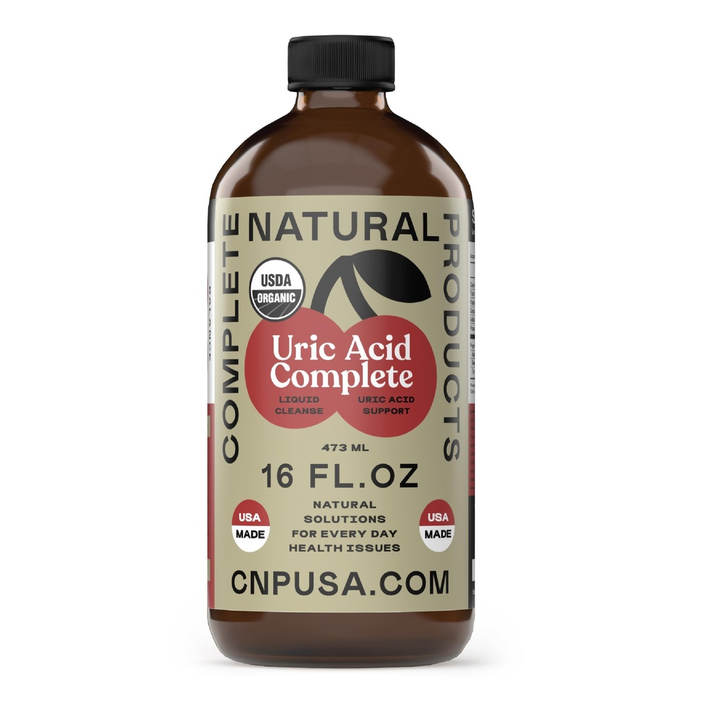 Productos naturales completos ácido úrico - botella de vidrio 16oz