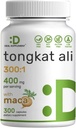 DEAL SUPPLEMENT Tongkat Ali Extract 300:1 400mg &amp; Maca Root 400mg tención 300 cápsulas, Ultra Strength Longjack (Eurycoma Longifolia) + Perú Maca – Non-GMO, Suplemento Herbal para Hombre Salud, Rendimiento