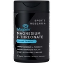 Sports Research® Magnesium L-Threonate Capsules 2000mg - High-Absorption Magtein® for Enhanced Brain Health, Memory, Focus & Restful Sleep Support - Vegan · Non-GMO · Gluten Free - 90 Count