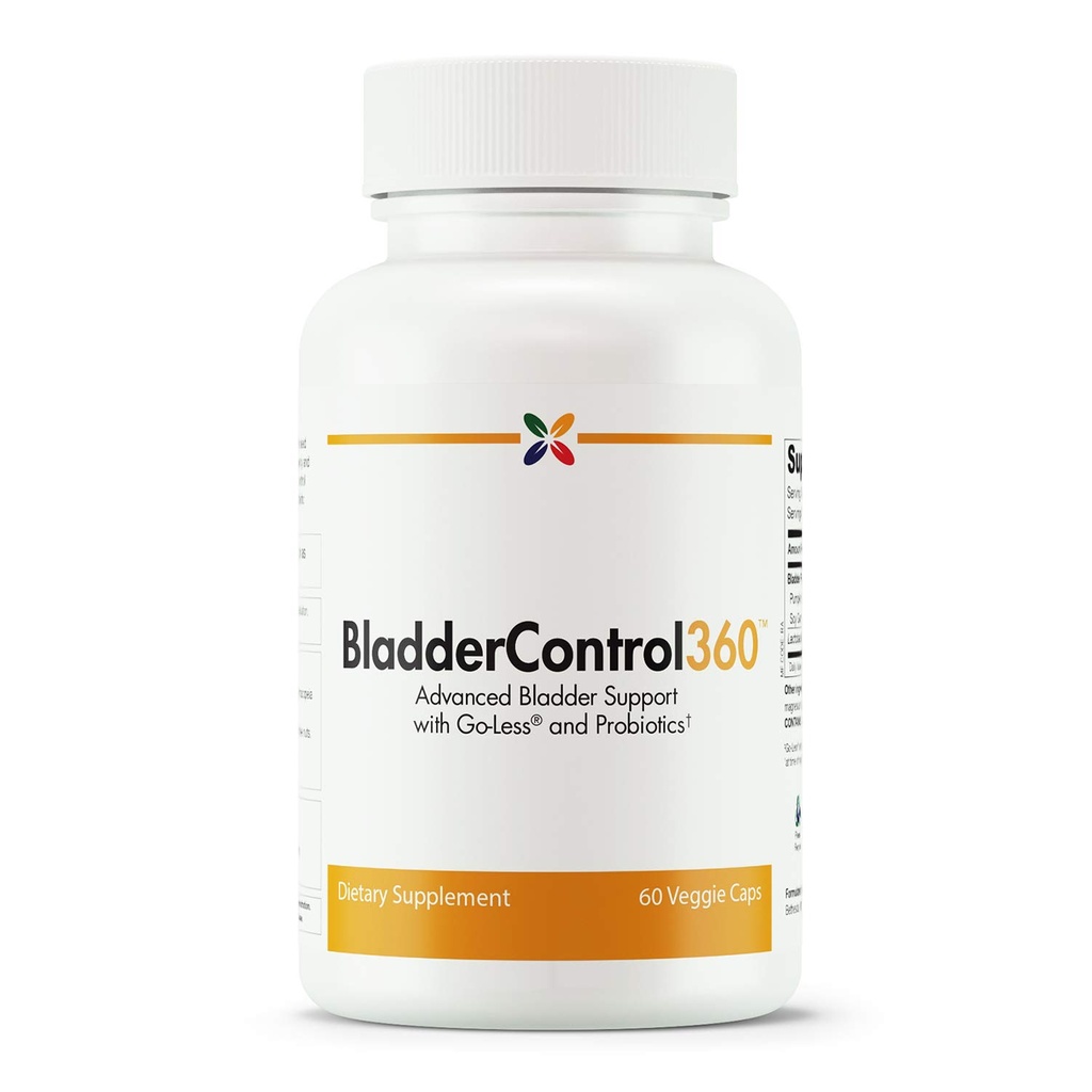 Stop Aging Now - BladderControl360 Fórmula - Soporte para el control de la vejiga - Probióticos Go-Less " - Suplemento Probiótico de Salud urinaria - Lactobacillus Rhamnosus, Pumpkin Seed " Soy Germ Extracts - 60 Vcaps
