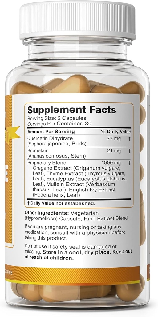 Bernard Jensen's Breathe Now Supplement: Promotes Respiratory Sinus & Lungs Health Properties &amp; Wellness 60 Capsules