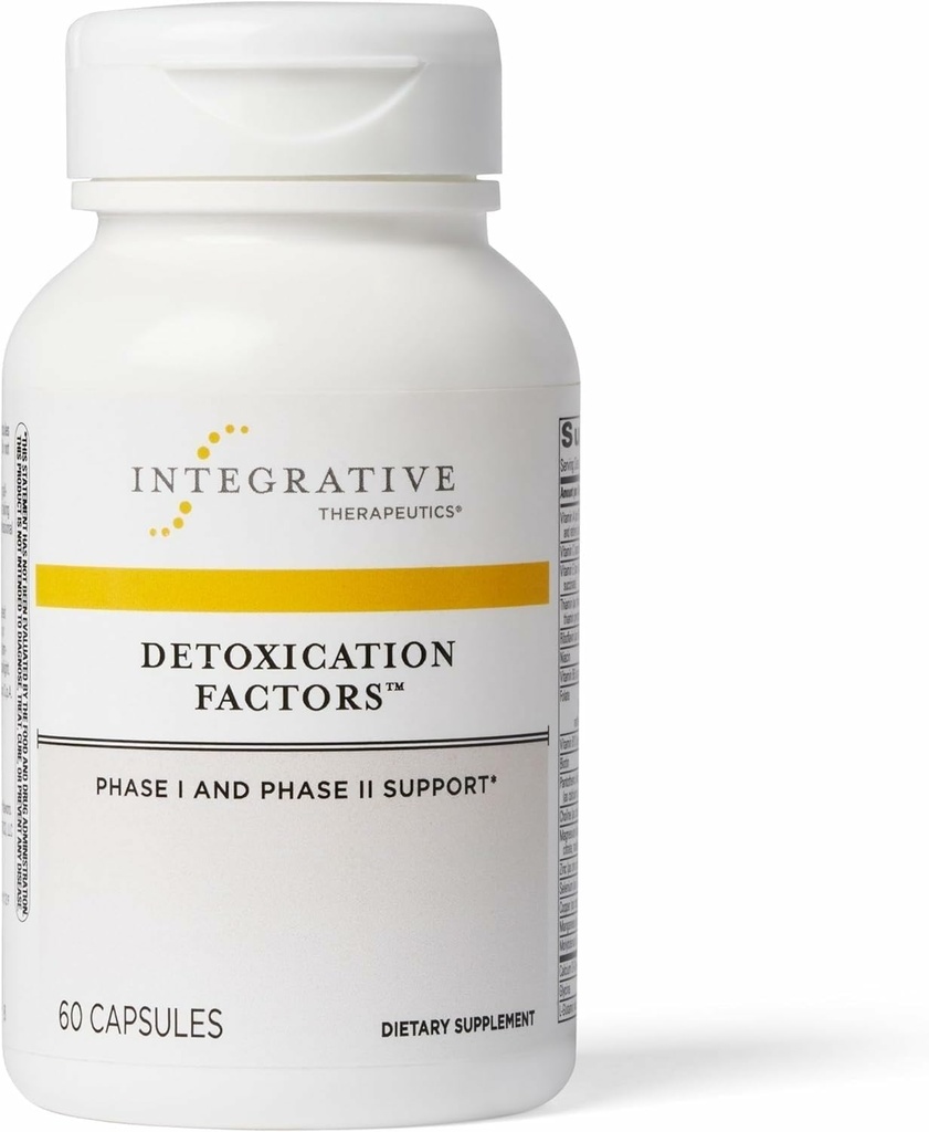 Factores de desintoxicación de la terapéutica integrada - Suplemento de hígado para el apoyo a las vías de desintoxicación* - Incluye vitaminas A &amp; C - sin lácteos - 60 cápsulas (30 piezas)
