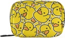 Pill Box Cartón de pato amarillo 7 días Pill caja de viaje Pill Organizer Bolsa con cremallera Portable semanal Vitamina Medicina Suplemento Holder bolsa de bolsa