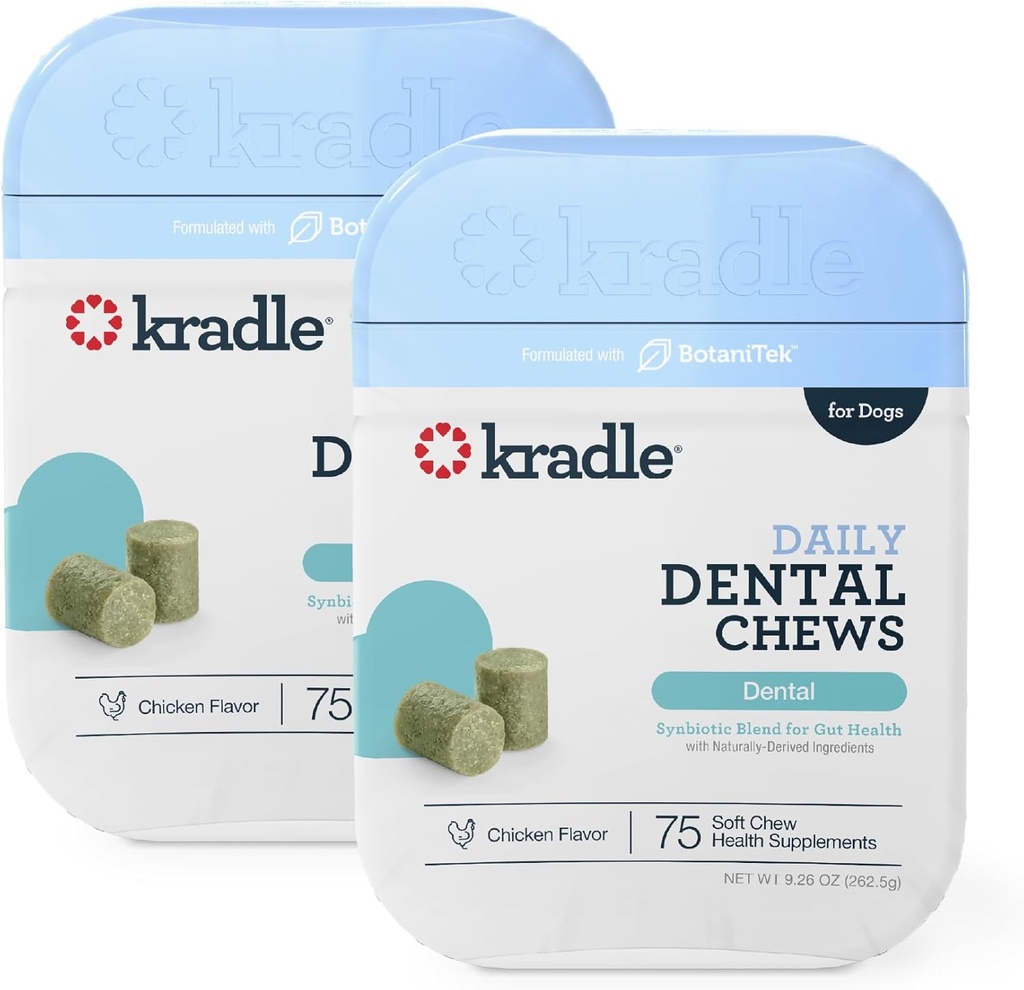 Cracovia Dental para Perros - Ashwagandha Pyridoxine HCL Polvo - Rutina Dental Noche - Apoyos Relajación &amp; Higiene Oral - 150 Chews