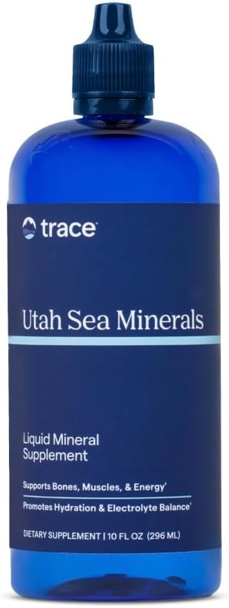 Trace Minerals Utah Sea Minerals - Suplemento nutricional líquido con minerales marinos - Suplemento energético con minerales de traza iónica, magnesio & más - apoya la salud cardíaca - 10 fl oz