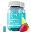 Sugarbear Hair Vitamina Gummy 2 Mes Fuente Extra Strength Biotin 6000mcg, Crecimiento para Hombres &amp; Mujeres, Vegan Vitamina B12, MSM, Inositol, Omega 3, Elderberry, Certified Kosher, Halal, Cruelty-Free