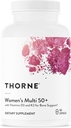 THORNE - Multi de mujeres 50+ - Multivitamínico diario completo con vitaminas A, B6, B12, C, D, E, K, Zinc & Más - Corazón de apoyo, Cerebro, Hueso & Salud Inmunitaria* - 180 cápsulas