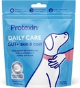 Protexin Daily Care Gut+ Skin " Coat ← 60 Dog Chews, Salmon and Sweet Potato Flavor Dog Supplement ← Probiotics for Dogs, Dog Postbiotics