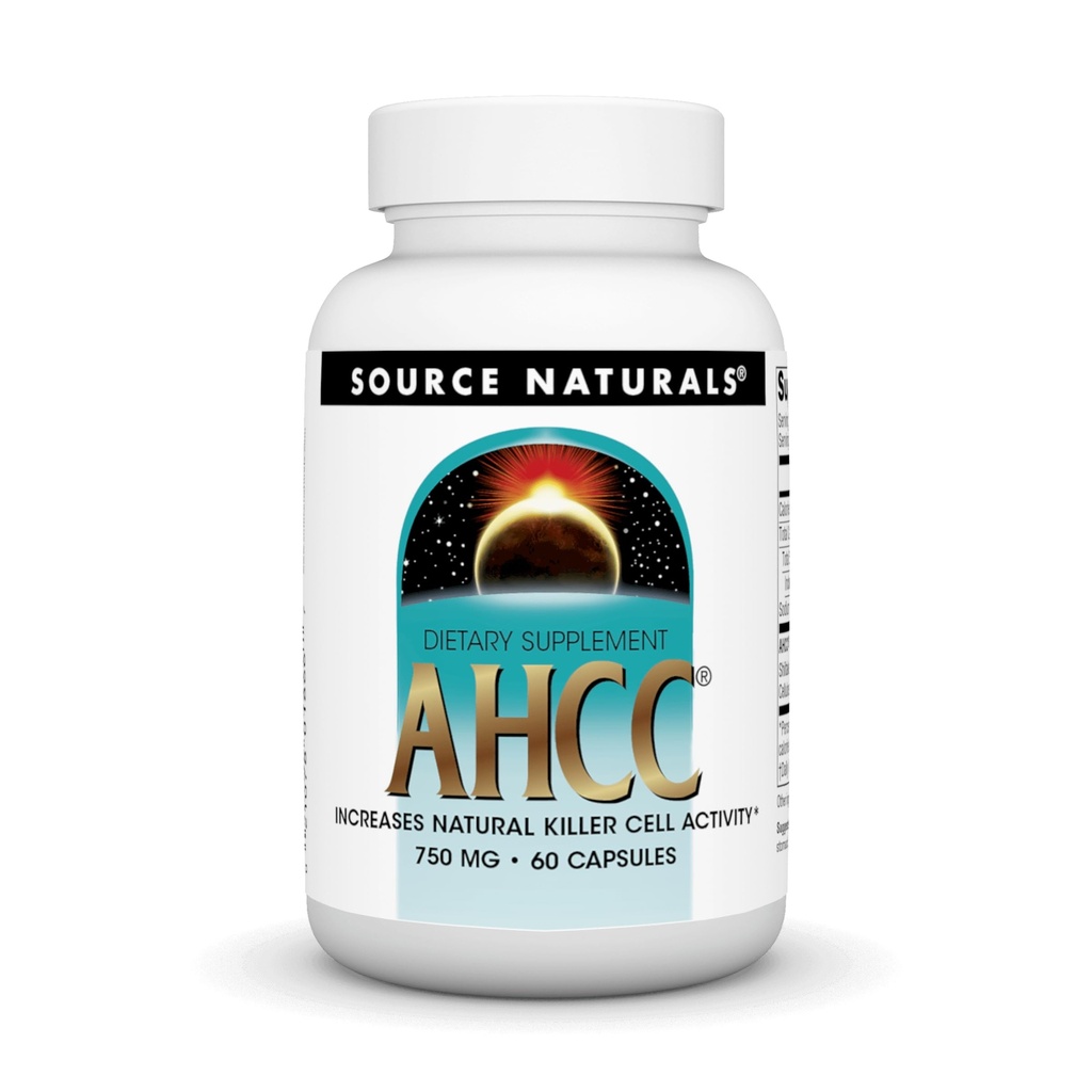Fuente Natural AHCC 750 mg Aumenta la actividad de la célula asesina natural* - 60 cápsulas