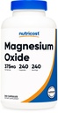 Nutricost Magnesium Oxide 375mg, 240 Capsules - 210mg de Magnesio, No GMO, Gluten Free