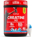 Polvo de monohidrato de seis estrellas, X3 (Cono de nieve CIY) - Cretina saborizada HCl Powder Monohydrate Suplemento para la construcción del músculo " Performance - Suplemento de entrenamiento para hombres y mujeres - 30 servicios