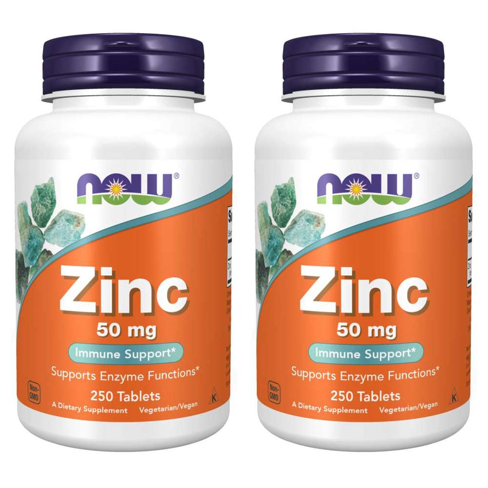 Ahora Alimentos, (2 Pack) Zinc, 50 mg, 250 Cuenta (Pack of 2)