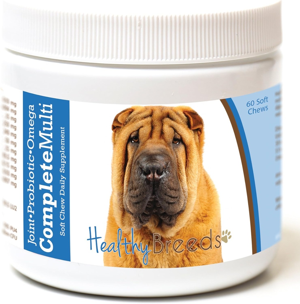 Saludable razas chinas Shar Pei Todo en un multivitamina Soft Chew 60 cuenta