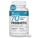Base Probióticos 70 Billones CFU - 10 Strains Incluyendo Lactobacillus Plantarum " Lactobacillus Acidophilus Probiótico - Prebióticos para la Salud Digestiva de Mujeres - 30 cápsulas