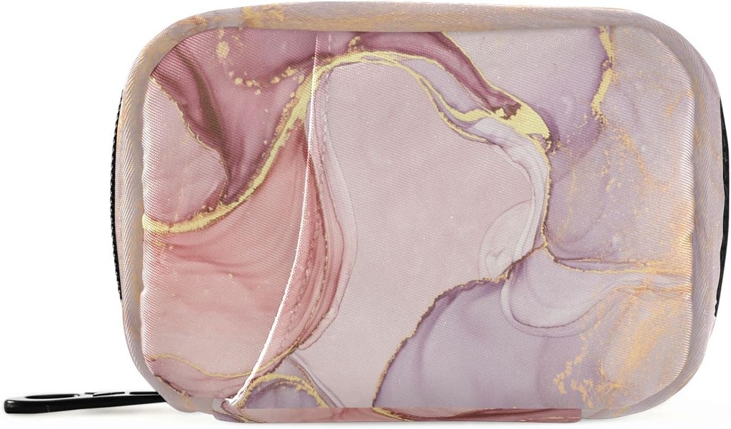 Pink Golden Marble Pill Organizer Caso 7 Day Travel Pill Box con cremallera Portable semanal Vitamina Medicina Suplemento Holder bolsa de bolsa