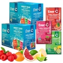 Mezcla de bebidas multivitamínicas ener-C - Packets de vitaminas para agua, paquetes de pólvora de electrolitos, mezcla de vitaminas, mezcla líquido de hidratación, boóster inmune para adultos, energía sana - paquete de variedades, 60 conde