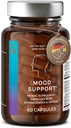 CLAV Mood Support Supplement - with Ashwagandha + Saffron Extract + 5-HTP Griffonia + Siberian Ginseng + Rhodiola rosea - 60 cápsulas
