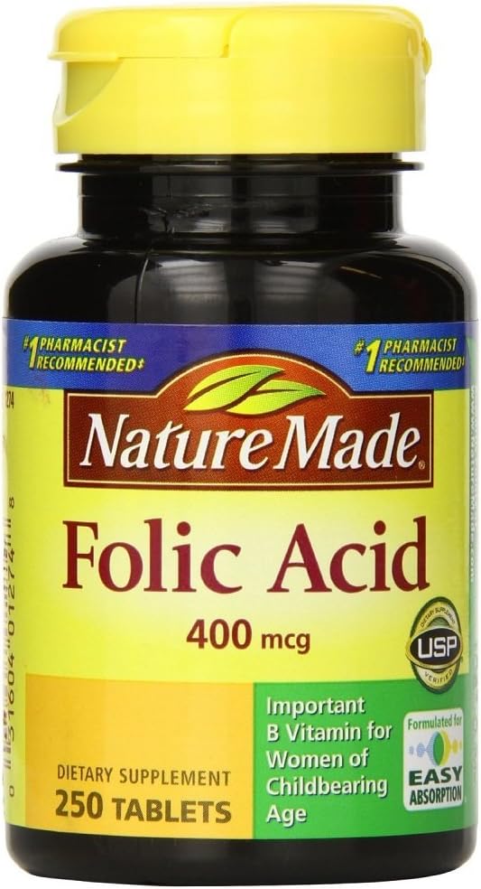 Nature Made Folic Acid 400 mcg 250 Conde (6 pack)