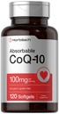 Horbäach CoQ10 100mg Softgels Silencio 120 Cuenta ← No GMO y Gluten Suplemento gratuito