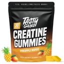 TASTY GAINS Creatine Gummies - 90g de Monohidrato de Creatina - Suplementos de entrenamiento - Construir músculo y fuerza mayor para hombres y mujeres - Made in USA - Non GMO - Vegan Friendly (Large, Pineapple Mango)
