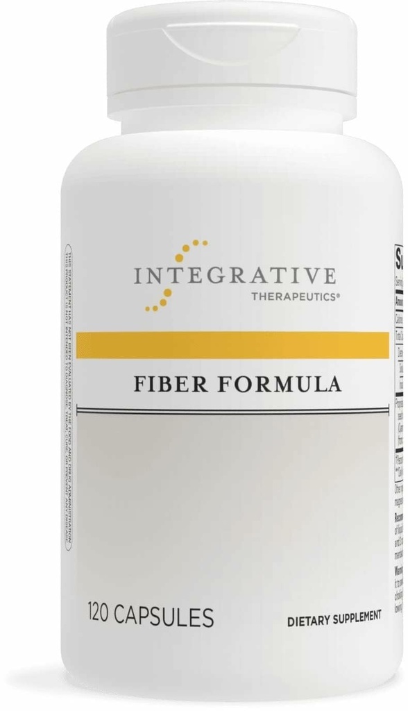 Terapéutica Integrativa Fórmula de fibra - Suplemento de apoyo al colon para la digestión saludable* - Buena fuente de fibra dietética para el apoyo a la salud de Gut* - sin lácteos &amp; Vegan - 120 cápsulas (24 servidos)