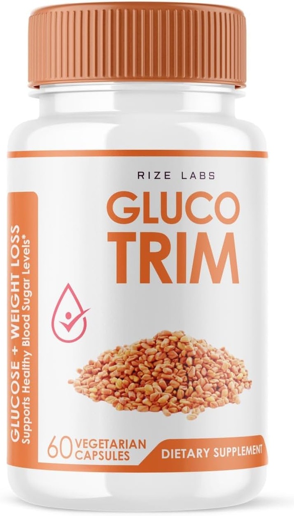 GlucoTrim - GlucoTrim Oral Capsules to Maintain Stable Healthy Levels, All-Natural Blood Dietary Supplement, GlucoTrim Advanced Formula for Optimal Health, Gluco Trim Reviews (60 cápsulas)