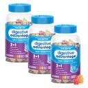 Ganancia Digestiva 3 en-1 Sabores de Frutas Naturales Gummies Probióticas para Hombres Bloating Ocasional, Menor Descomfort Abdominal & Gut Health, 60 Condes Gummies (3 Pack)