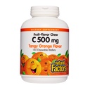 Factores naturales, Niños Chewable Vitamina C 500 mg, Soporta Immune Health, Huesos, Dientes y Gums, Tangy Orange, 180 Cuenta (Pack of 1)