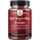 Rice de levadura roja con suplemento CoQ10 - Avanzado Corazón saludable &amp; Niveles de colesterol saludables Fórmula para hombres &amp; mujeres - Cápsula de fuerza extra con arroz de levadura roja 1200 mg Cápsulas con CoQ10-60 Conde