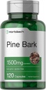 Horbäach Pine Bark Extract Capsules Silencio 1500mg Silencio 120 Conde Silencio No GMO y Gluten Gratis
