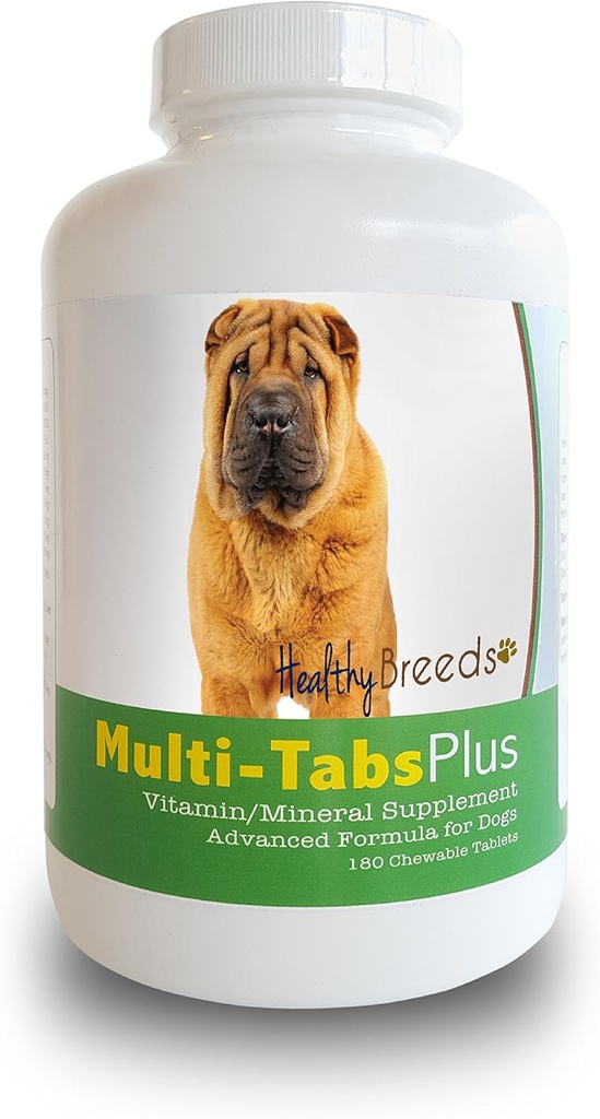 Saludables razas China Shar Pei Multi-Tabs Plus Tablas Chewable 180 Cuenta