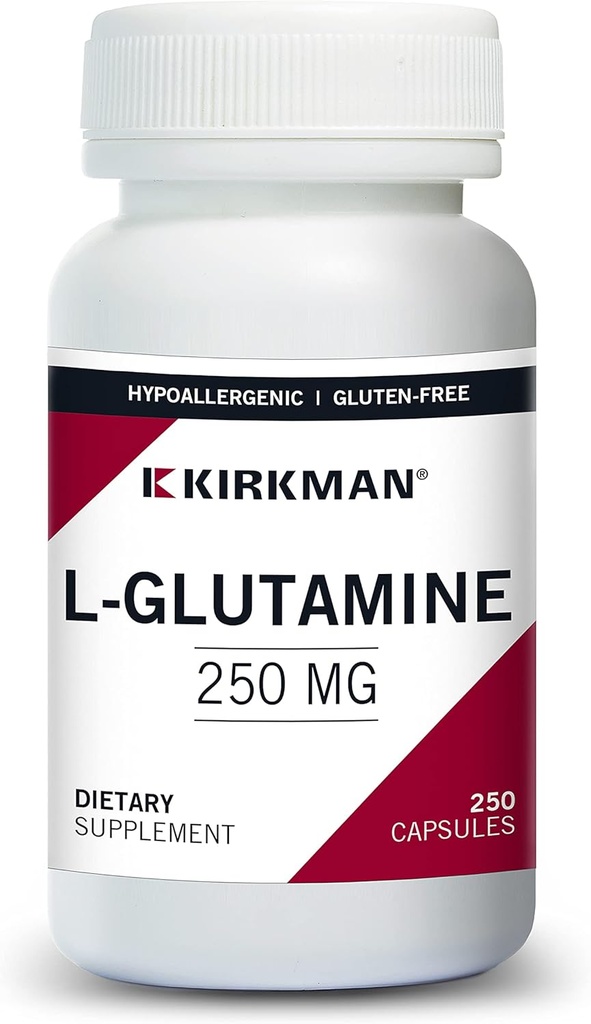 L-Glutamine 250 mg - Hypoallergenic TEN 250 cápsulas vegetarianas Silencio Aminoácidos ANTE Gluten y Casein Gratis