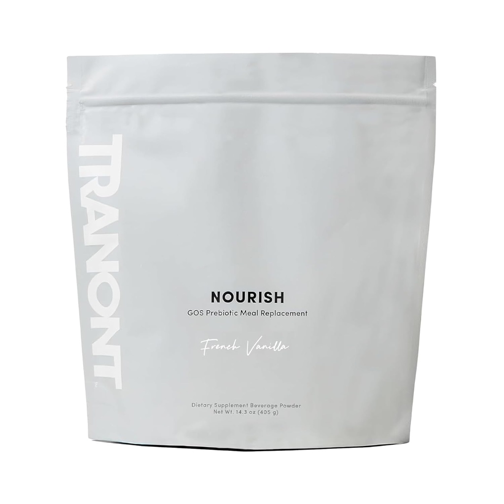 Tranont Nourish French Vanilla TEN 14.3oz ANTE Superfood &amp; Protein Powder Mix for Healthy Skin, Digestion, and Energy TEN Plant Based Meal Replacement Shake with Vitamins, Minerals, " Prebiotics