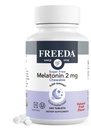 FREEDA Melatonin 2mg Chewables sin azúcar – Asistencia natural para adultos y niños – Vegan, Kosher, Gluten-Free, Non-GMO, Easy Bedtime Support – 240 Tablets